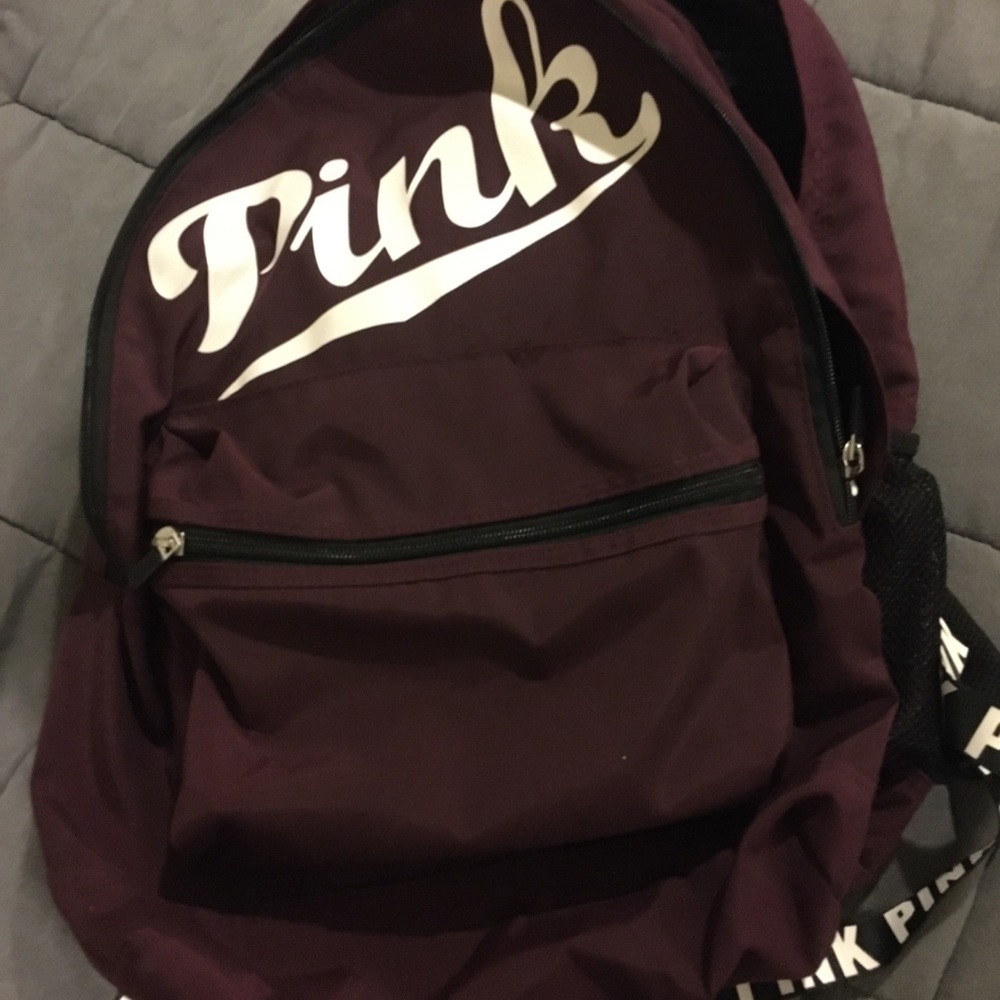 VS PINK Burgundy Campus Backpack
